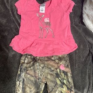 Baby carhartt shirt & leggings 6 months